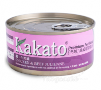 Kakato Chicken & Beef Julienne 雞+牛柳絲 70g 