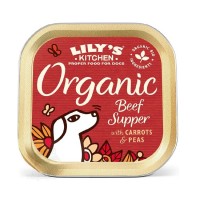 Lily's Kitichen Organic Beef Supper 有機雞肉狗狗濕糧 (牛肉+胡蘿蔔+豌豆) 150g