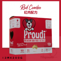 PROUDI 急凍狗糧 – 紅肉四寶 200G X 12PCS