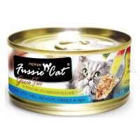 Fussie Cat Premium 高竇貓純天然貓罐頭 (吞拿魚+小銀魚) 80g 