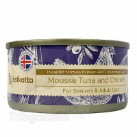 Astkatta - Mousse Tuna & Chicken 全天然純吞拿魚拼雞肉慕絲貓主食罐 80g 高齡貓成貓配方