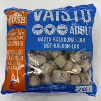Mush Vaisto 原始系列 - 牛+火雞+三文魚 急凍生肉狗糧 3kg