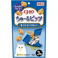 CIAO 吞拿魚、帶子味流心粒粒 3 x12g CS-172