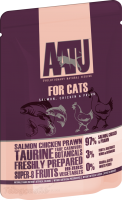 AATU貓用主食濕糧包 三文魚配雞肉 85G