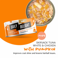 Daily Delight Pure Skipjack Tuna White & Chicken with Pumpkin 低鎂配方白鰹吞拿魚+雞肉+南瓜 80g DD42
